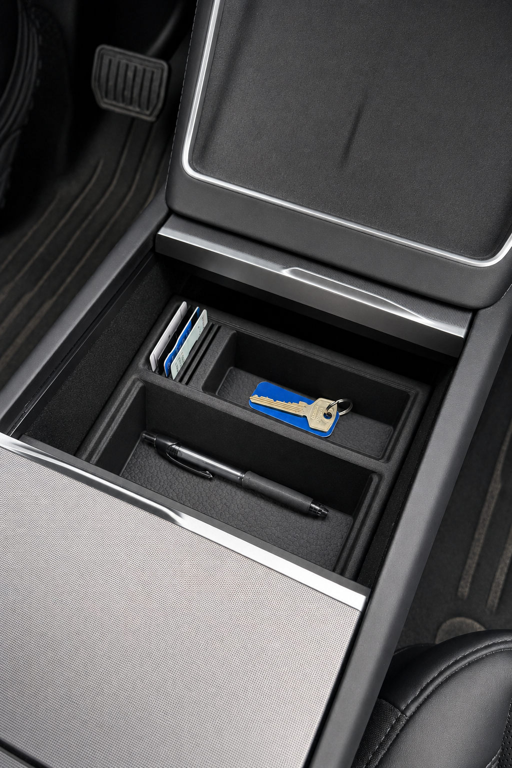 Oppbevaringsboks til midtkonsoll med kortholder – Tesla Model 3 Highland 2023+